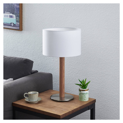 Lucande Lucande Heily stolní lampa, válec, 21 cm, bílá