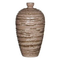 Váza keramická drápaná hnědá 22cm