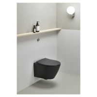 GSI MODO závěsná WC mísa, Swirlflush, 37x52cm, černá dual-mat 981626