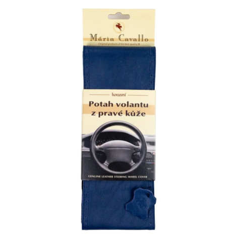 Kožený potah volantu (velikost A, modrý) Mária Cavallo
