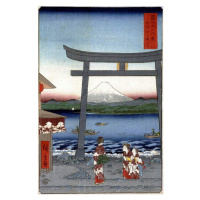 Obrazová reprodukce Geishas and Mount Fuji, Hiroshige, Utagawa II, 26.7 × 40 cm