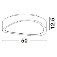 Nova Luce Bílé nepravidelné stropní LED svítidlo Onda - pr. 500 x 125 mm, 45 W, bílá NV 61471602