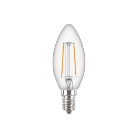 LED žárovka E14 PILA Classic Filament B35 2W (25W) teplá bílá (2700K), svíčka