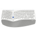 Delux Bezdrátová ergonomická klávesnice Delux GM901D BT+2.4G (bílá)