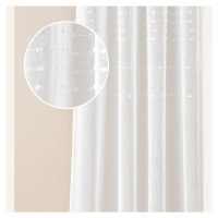 Kvalitní bílý závěs Marisa se stříbrnými průchodkami 140 x 250 cm