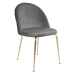 Norddan Designová židle Ernesto, šedá / mosaz