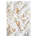 Fotografie Seashells and pearls on white silk, Natalia Ganelin, 26.7 × 40 cm