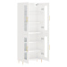 vidaXL Skříň highboard lesklá bílá 69,5 x 34 x 180 cm kompozitní dřevo