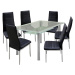 Jídelní stůl PATKAI + 6 židlí SNAEFELL černá
