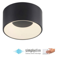 PAUL NEUHAUS JUST LIGHT LED stropní svítidlo černé průměr 16cm stmívatelné SimplyDim 3000K LD 14