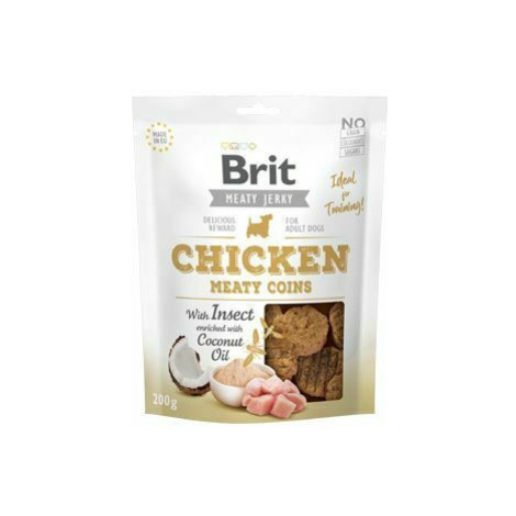 Brit Jerky Chicken with Insect Meaty Coins 200g + Množstevní sleva