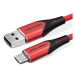 Vention Luxury USB 2.0 -> microUSB Cable 3A Red 1m Aluminum Alloy Type