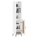 vidaXL Skříň highboard bílá s vysokým leskem 34,5x34x180 cm kompozit