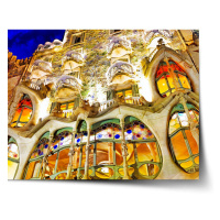 Sablio Plakát Barcelona Gaudi Casa Batllo 1 - 90x60 cm