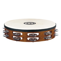Meinl TAH2AB Traditional Goat-Skin Wood Tambourine 2 Rows Steel - African Brown