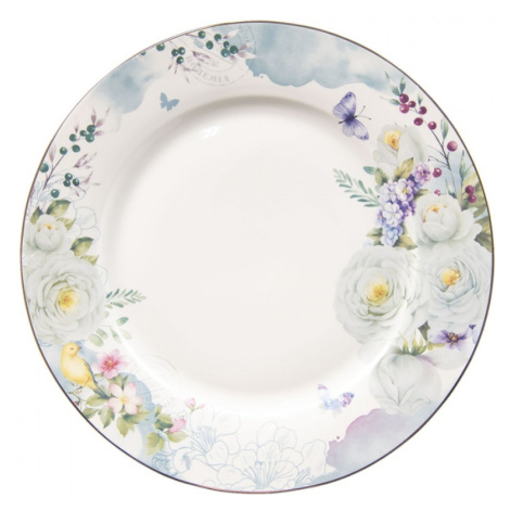 Porcelánový jídelní talíř Butterfly – 26x2 cm Clayre & Eef
