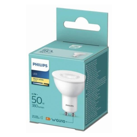 Philips Žárovka LED 4,7 W, GU10, teplá bílá