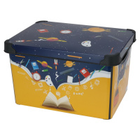 Dětský úložný box s víkem Universe, 41 x 30 x 24 cm, 22 l, plast