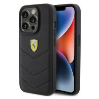 Pouzdro Ferrari Quilted Metal Logo pro iPhone 15 Pro