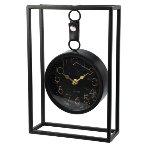 Stolní hodiny kovové 20 x 7 cm černá SEGNALE