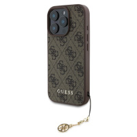 Guess 4G Charm kryt pro iPhone 16 Pro hnědý