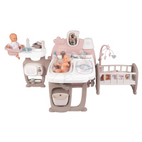Domeček pro panenku Large Doll's Play Center Natur D'Amour Baby Nurse Smoby trojkřídlý s 23 dopl