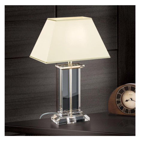 Orion LA 4-1202 - Křišťálová stolní lampa VERONIQUE 1xE27/60W/230V krémová/čirá LA 4-1202 gold