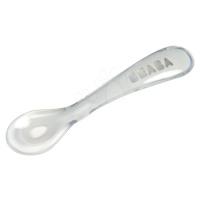 Tréninková lžička 2nd age Beaba Training Spoon Light Mist 13 cm z měkkého silikonu na samostatné
