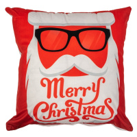 Tutumi Vánoční 3D povlak na polštář Merry Christmas Santa 45x45 cm bílý/červený