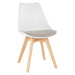 Tempo Kondela Židle DAMARA - bílá / šedě béžová + kupón KONDELA10 na okamžitou slevu 3% (kupón u