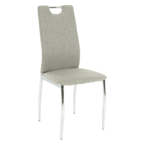 Jídelní židle OLIVA NEW, látka béžový melír / chrom Tempo Kondela