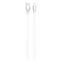 Kabel USB na Lightning LDNIO LS553, 2,1 A, 2 m (bílý)