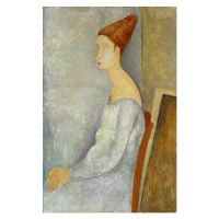 Obrazová reprodukce Portrait of Jeanne Hebuterne, Modigliani, Amedeo, 26.7 × 40 cm