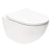 WC závěsné VitrA Sento SmoothFlush včetně sedátka, zadní odpad 7848-003-6147