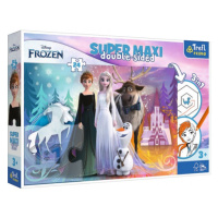 Puzzle 3 v 1 maxi oboustranné 24 dílků Šťastná země Ledové království/ Frozen