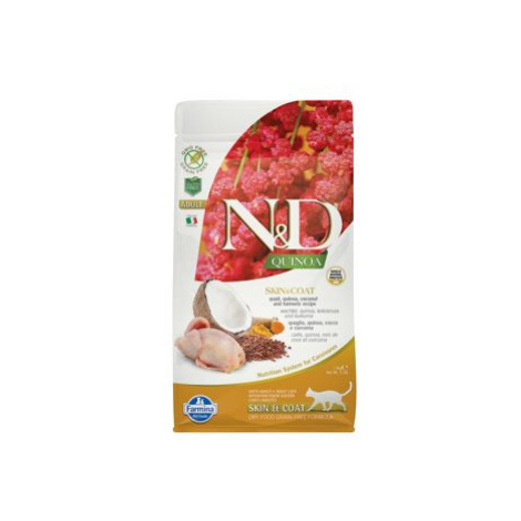 N&D Quinoa N&D GF Quinoa CAT Skin&Coat Quail & Coconut 1,5kg