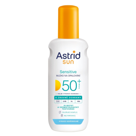 Astrid SUN Sensitive Mléko na opalování SPF50+ sprej 150 ml