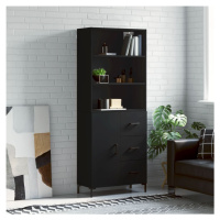 vidaXL Skříň highboard černá 69,5 x 34 x 180 cm kompozitní dřevo