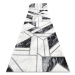 Běhoun EMERALD exkluzivní 81953 glamour, styl geometrický černý / stříbrný