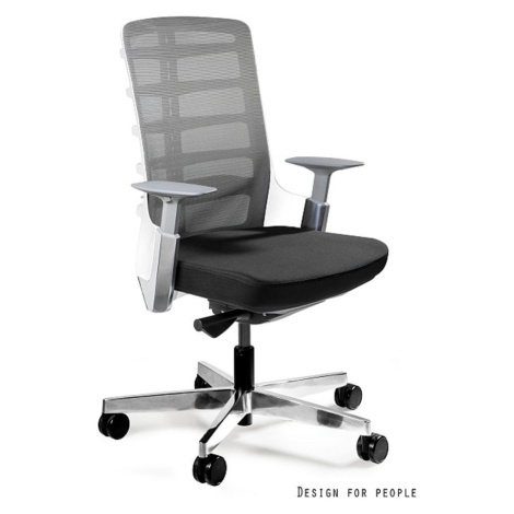 UNIQUE Kancelářská židle SPINELLY M, bílá/šedá