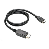 C-TECH kabel DisplayPort/HDMI, 2m, černý