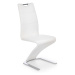 Jídelní židle IRVINE II –⁠ PU kůže/kov, bílá