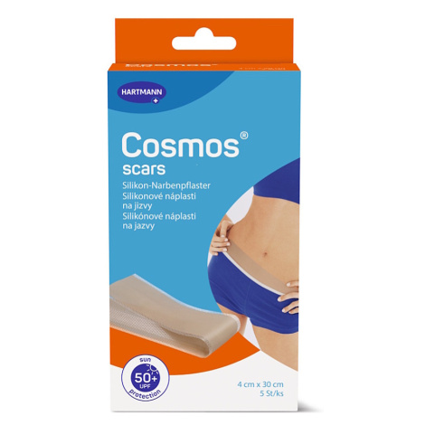 COSMOS Scars silikonová náplast na jizvy s UPF50+ 4 x 30 cm 5 kusů