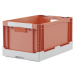 BITO Skládací box EQ, s průchozími rukojeťmi a žebrovaným dnem, d x š x v 600 x 400 x 320 mm, or