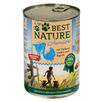 Best Nature Dog Junior 12×400 g – výhodné balení - telecí, krůtí & nudle