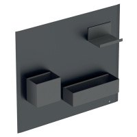 Geberit Příslušenství - Magnetická tabule s přihrádkami, 449x388 mm, matná černá/matná láva 500.