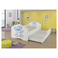 Dětská postel s obrázky - čelo Casimo II Rozměr: 160 x 80 cm, Obrázek: Méďa