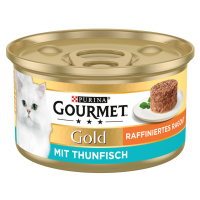 Gourmet Gold konzervičky, 48 x 85 g - 36 + 12 zdarma! - Raffiniertes Ragout - Tuňák