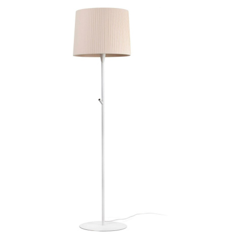 FARO SAMBA bílá/skládaná béžová stojací lampa