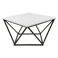 DekorStyle Konferenční stůl Curved 60 cm černo-bílý